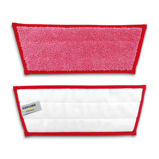 Моп из микроволокна с коротким ворсом, с липучкой, красный, 30 см
