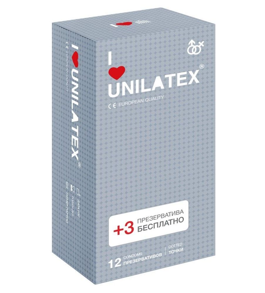 Презервативы Unilatex Dotted 12 шт