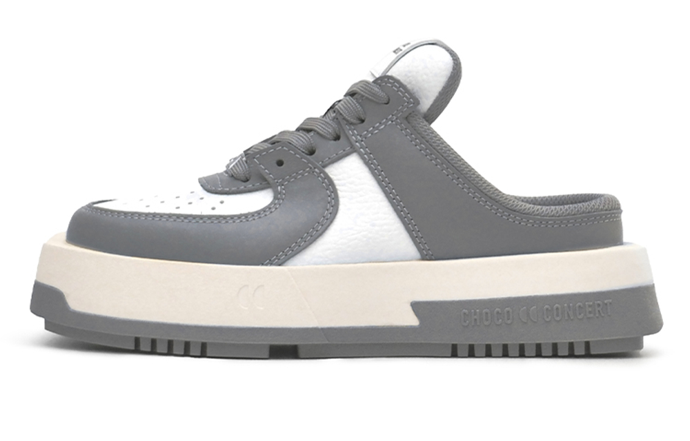 CHOCO CONCERT Cow Leather Skateboard Shoes Unisex Gray