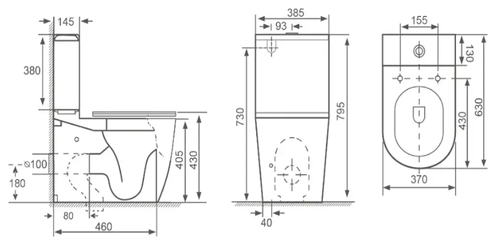 Унитаз-компакт Royce Pro (RCT-130516WH)