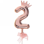 Топпер Цифра Королевский вечер «2» 22 см , микс