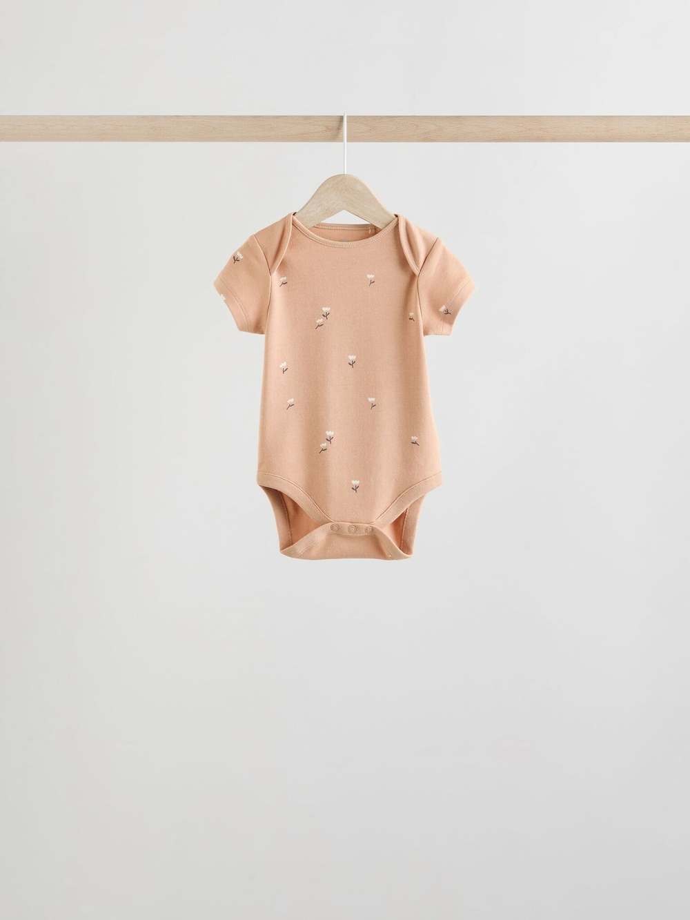 Боди с коротким рукавом для малышей Next E58-049, 5 шт., Молочный, Розовый, Бежевый