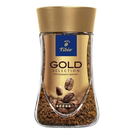 Кофе растворимый Tibio Gold Selection, 190 г стеклянная банка (Тибио)