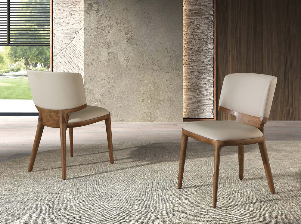 Стул 4206 из кремовой экокожи