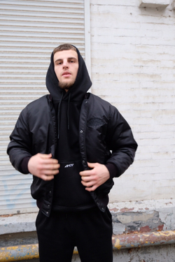 Куртка-Бомбер Питерский Щит Фрактура Чёрный / Черный