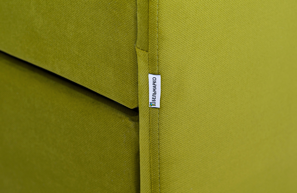 Детская мягкая кровать с ящиком Бельмарко Letmo оливковый велюр