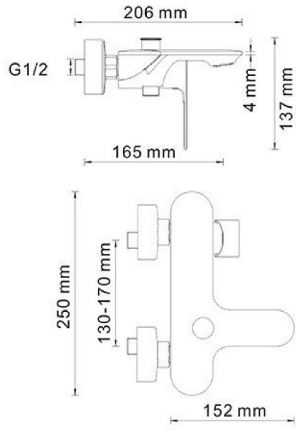 Смеситель для ванны Dinkel 5801 WasserKRAFT