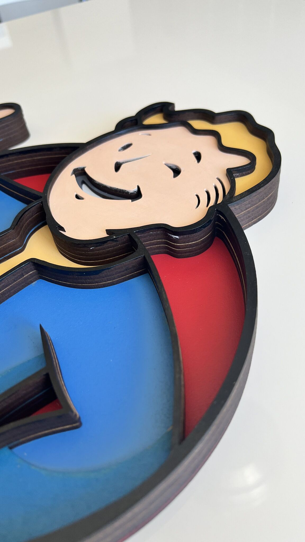 Деревянные 3D пазлы картина по номерам Волт-Бой Fallout, 30х30 см