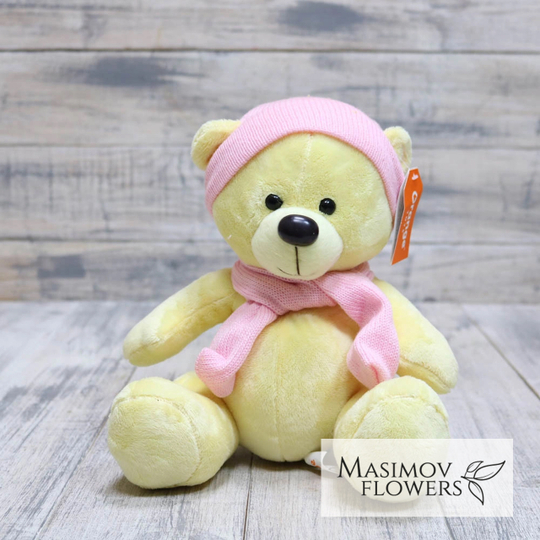 Медведь Топтыжкин желтый: шапка и шарф