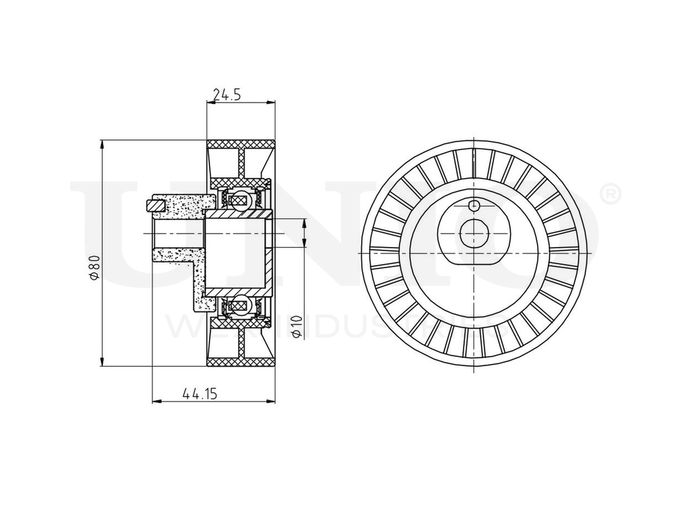 Ролик натяжной приводного ремня UNIO TNS-10033