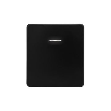 Выключатель ROUND 1 кл с подсветкой 10А с/у оникс KRANZ