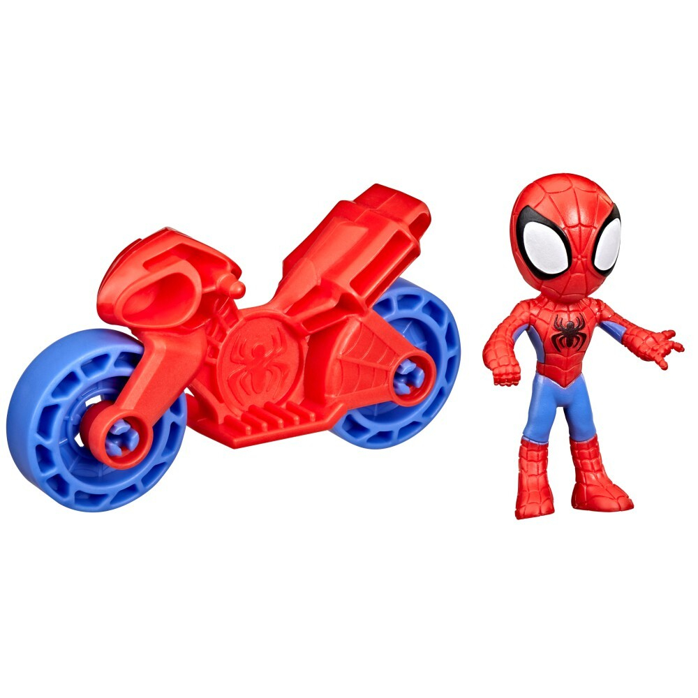Hasbro Marvel Spidey Amazing Friends - фигурка Спайди на мотоцикле F4001 / артикул   F3714 F4001  / GTIN 5010993933358