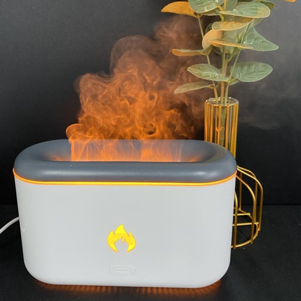 Портативный аромадиффузор с низким уровнем шума, настольный ночник, увлажнитель воздуха для офиса, спальни, бара, эффект камина i-FLAME