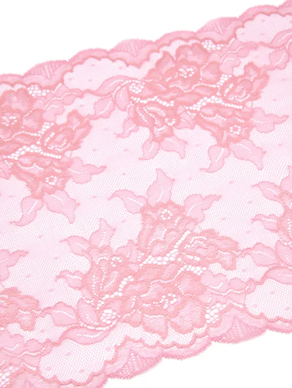 03-201 ОПТ Кружево эластичное 23 см, пыльно-розовый