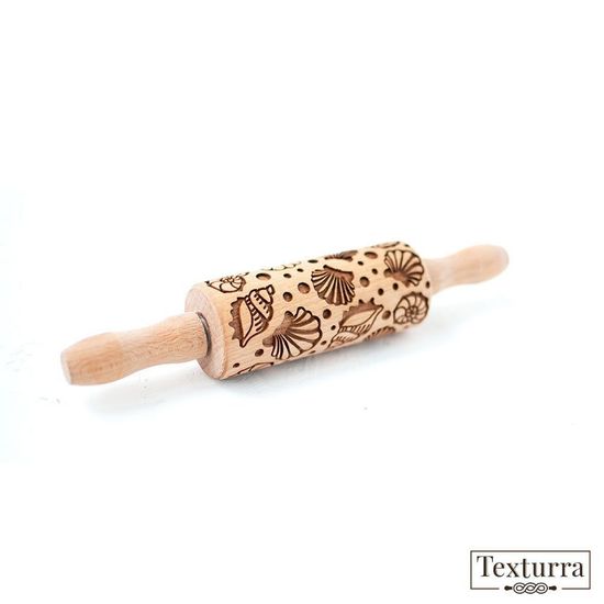 Малая скалка с узором Ракушки