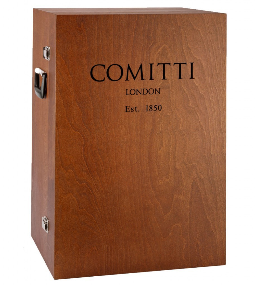 Упаковка Часы-скелетон настольные Comitti S236S The Rhodium Plated Grasshopper Англия