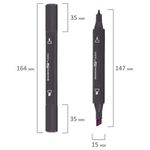 Маркер для скетчинга двусторонний 1 мм - 6 мм BRAUBERG ART CLASSIC, РОЗОВЫЙ АНТИЧНЫЙ (R543), 151865