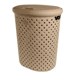Корзина для белья Plast Team Rattan 42л 415х330х510 мм шоколадный мокко