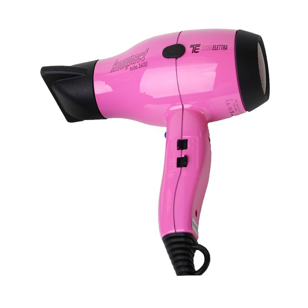 TecnoElettra Kompact Turbo 3600 Pink Профессиональный фен для волос 2000Вт