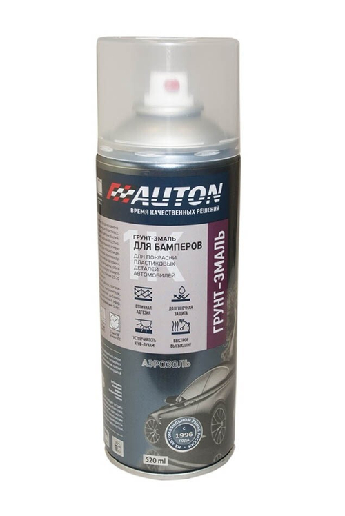 АВТОН  Грунт-эмаль для бамперов, СЕРАЯ, аэрозоль 520 мл