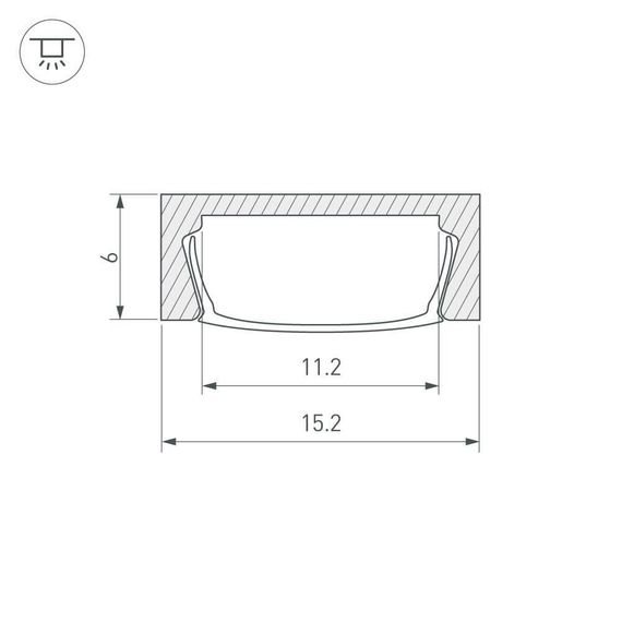 Профиль с рассеивателем Arlight Mic-2000 Anod+Opal 029024