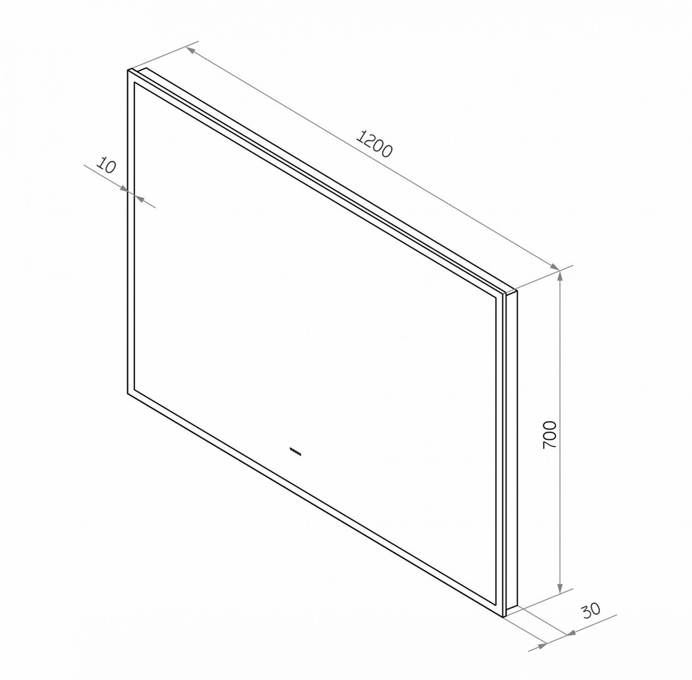 Зеркало с подсветкой "Sorrento 1200x700" AM-Sor-1200-700-DS-F