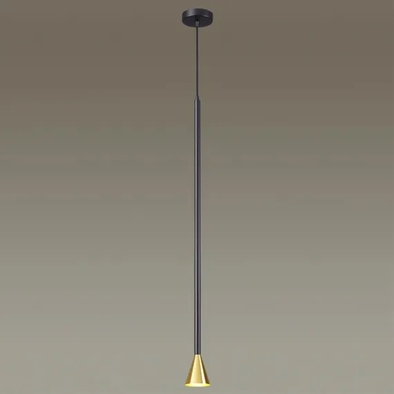 3884/1GB HIGHTECH ODL20 477 черно-золотистый/металл Подвесной светильник LED GU10 7W 220V PIPA