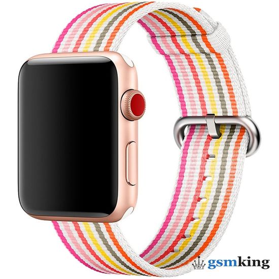 Apple Woven Nylon Band for Apple Watch 42|44|45|49mm Pink Stripe (Розовый) MRHD2ZM/A