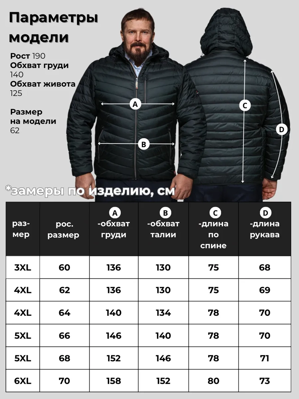 Куртка демисезонная большие размеры