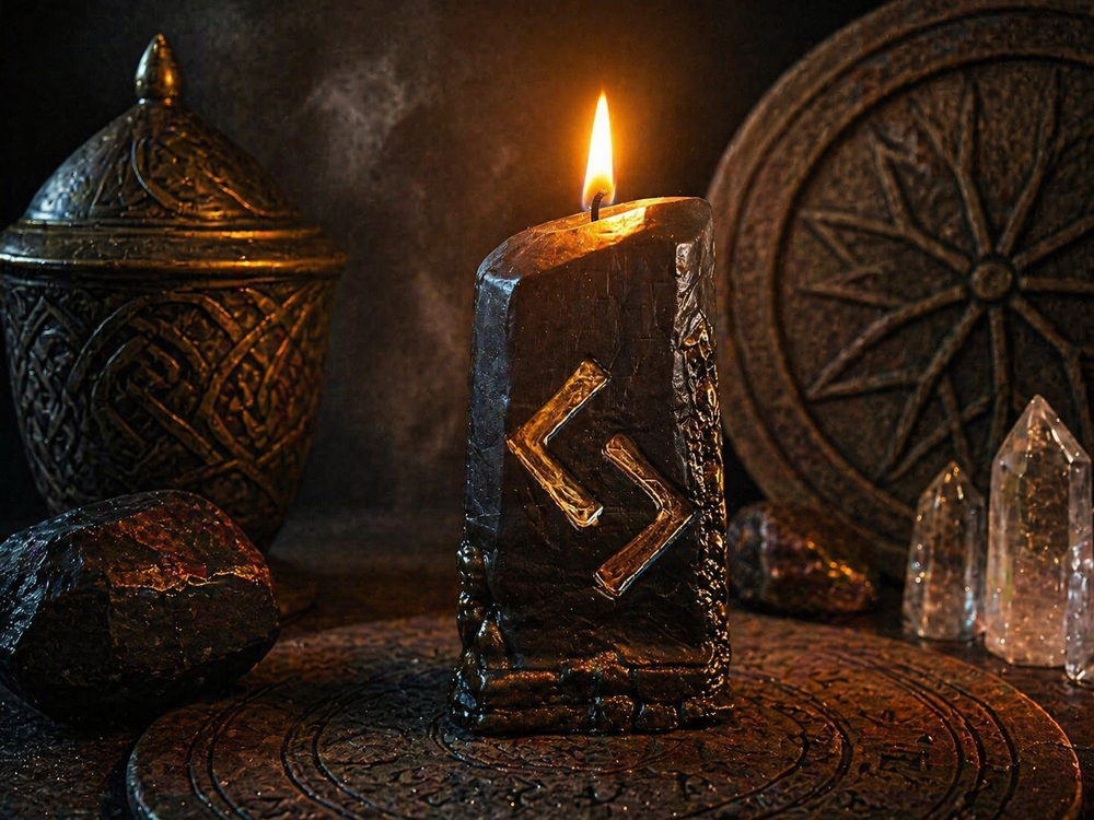 Свеча- руностав "Очищение и защита"