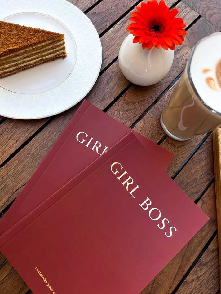 Блокнот для записей в мягком переплете в линейку GIRL BOSS