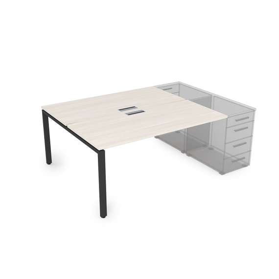 СТБ-П.974 Стол системы БЕНЧ на 2 рабочих места, приставной (1600*1435*750)