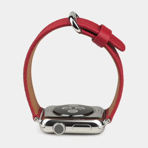 Ремешок для Apple Watch 44/45/46 mm из кожи теленка, красного цвета