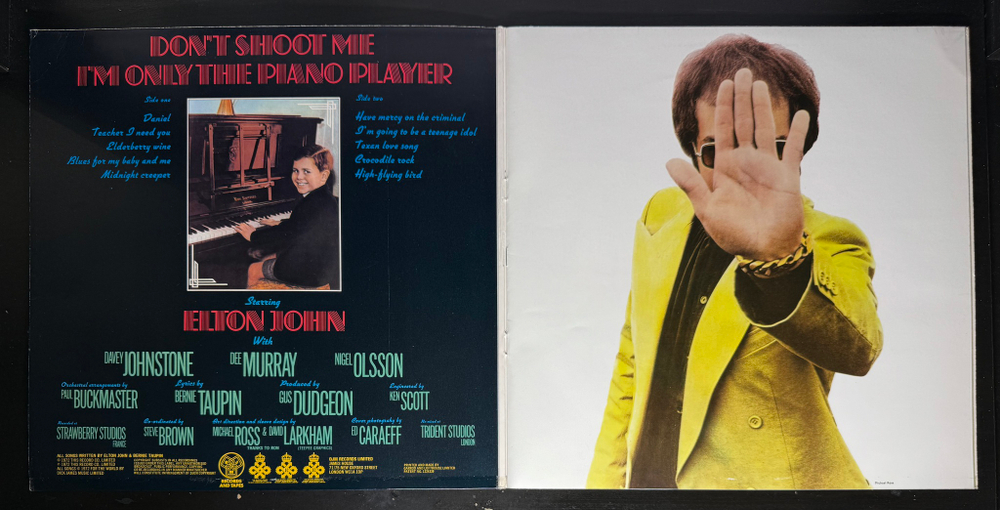 Elton John ‎– Don't Shoot Me I'm Only The Piano Player (Англия)