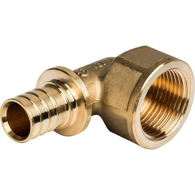 STOUT Угольник-переходник с внутренней резьбой 25x3/4" для труб из сшитого полиэтилена аксиальный