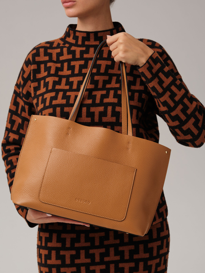 Сумка Deboro 30885 коричневый лист