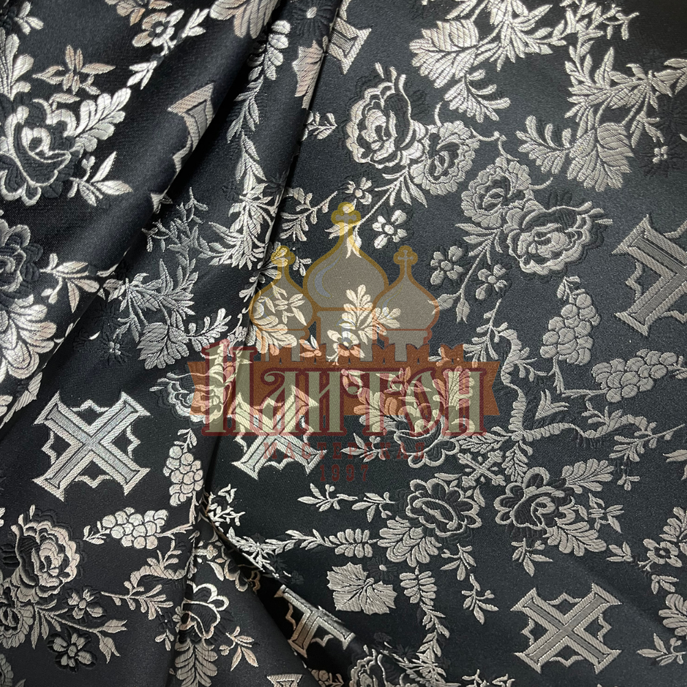 Парча "Февронья" чёрная