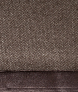 Плед-покрывало шерстяное 160x210 CO.BI. Tibet коричневое фото