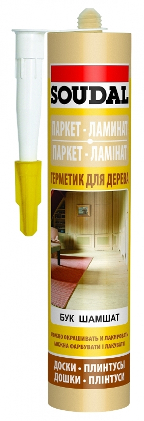 Герметик по дереву Soudal паркетный венге 280мл  131854  НЕМОРОЗОСТОЙКИЙ