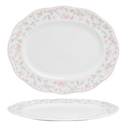 Блюдо овальное 34*27 cм h2,5 см Retro Ritz-La Vie En Rose Noble [1]