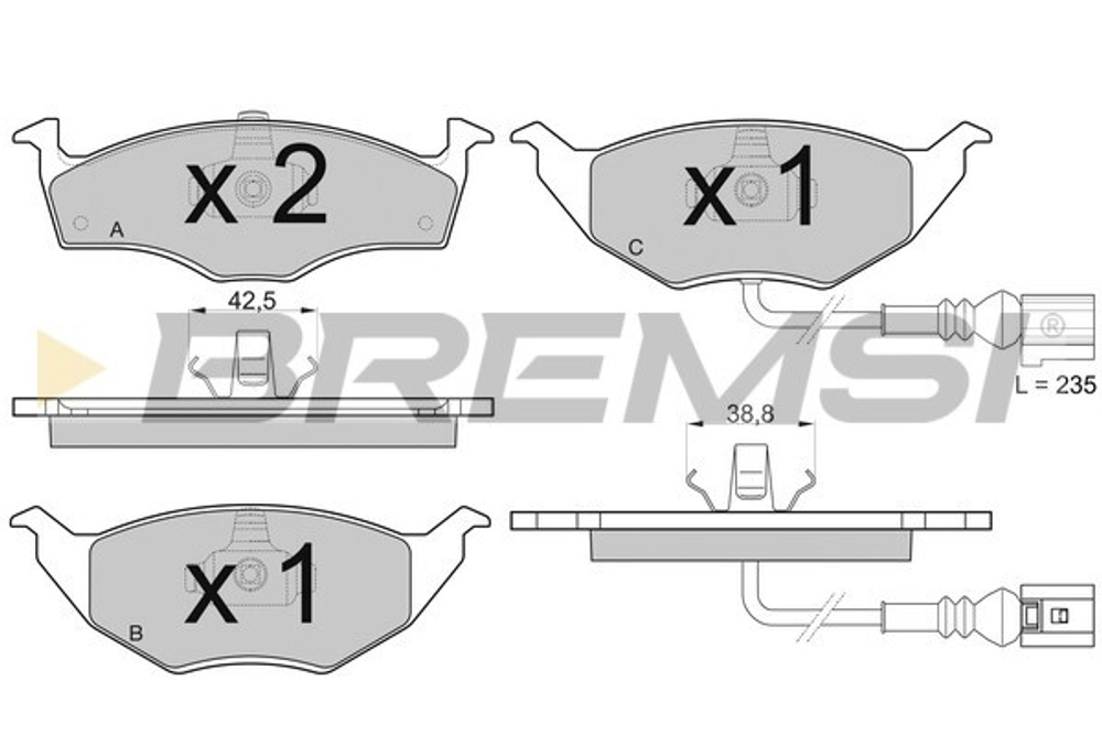 BREMSI - BP3031-BMS - Brake Pad Set, disc brake