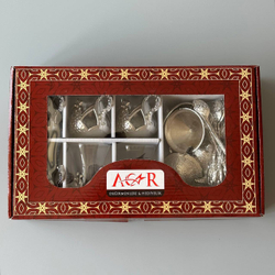 Чайный набор армудов "Хюрем" на 6 персон с лукумницей/ACAR. Турция (бронзовый)