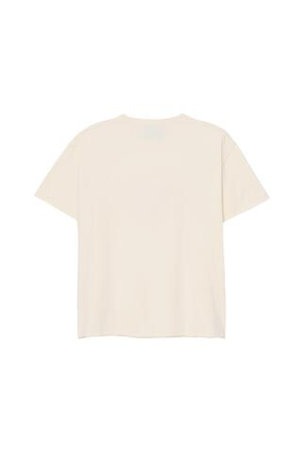 ZARA X BENITO ANTONIO ФУТБОЛКА С ЭФФЕКТОМ ПОТЕРТОСТЕЙ, КРЕМОВЫЙ