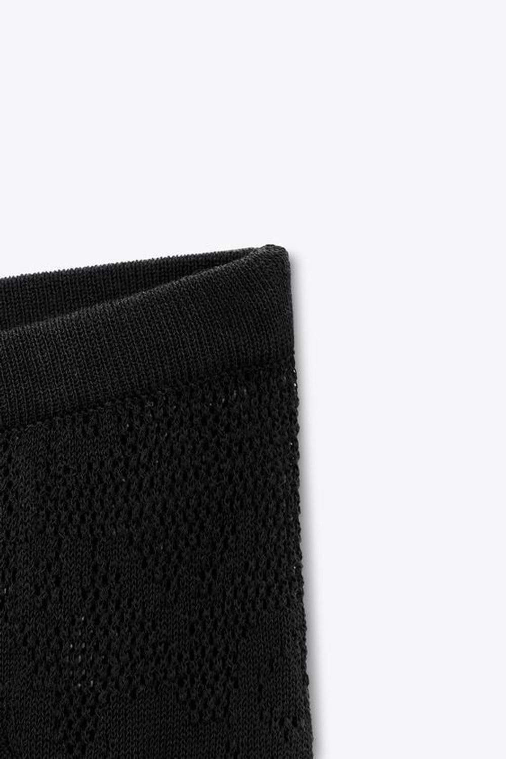 ZARA БРЮКИ ИЗ ТРИКОТАЖА С ЦВЕТОЧНЫМ УЗОРОМ, ЧЕРНЫЙ