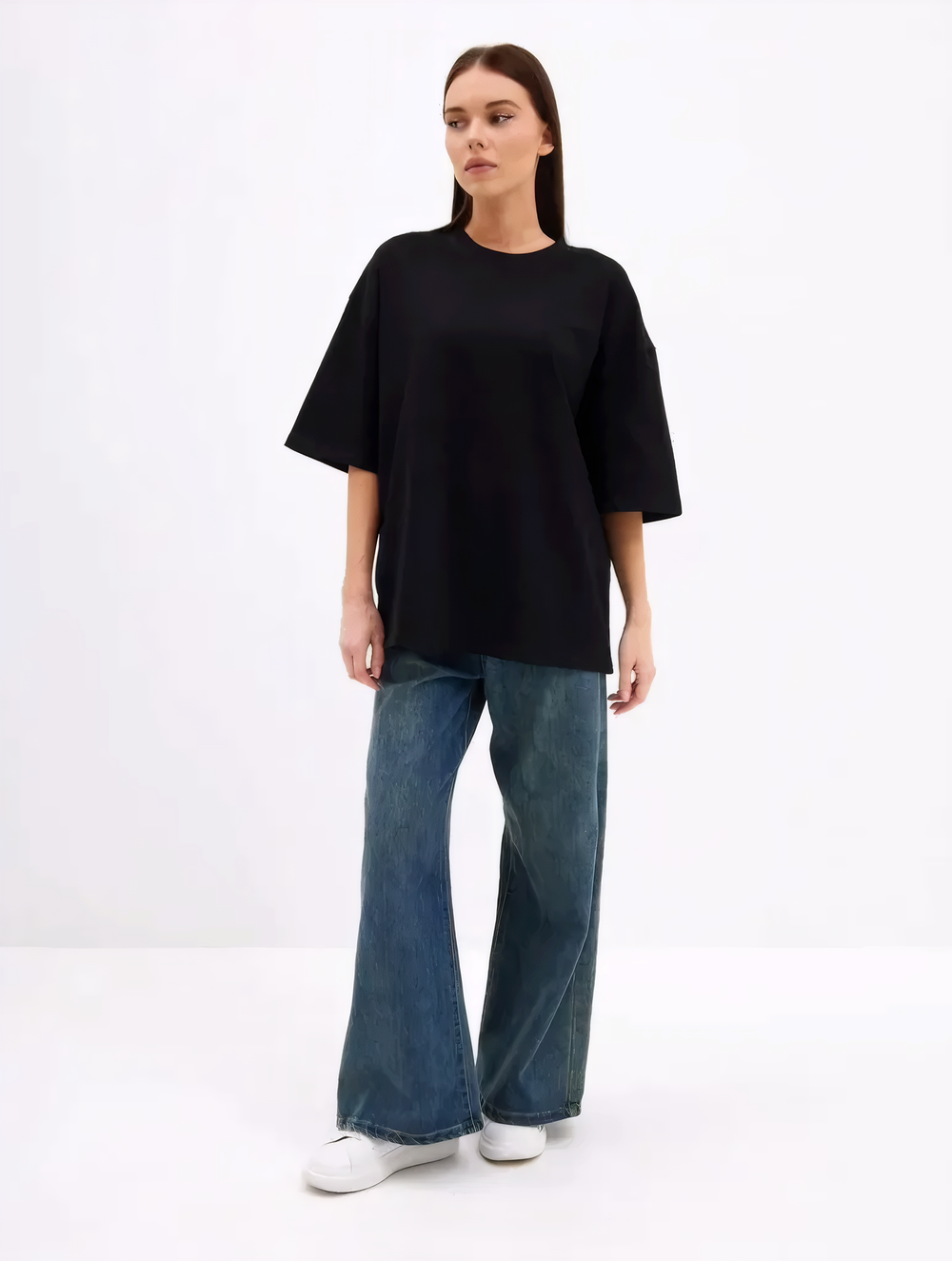 Футболка оверсайз (черный) 270 гр