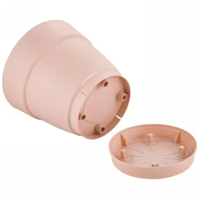 Горшок для цветов пластиковый 2л d-17см «Villa de Fiori» с фиксируемым поддоном, английская роза