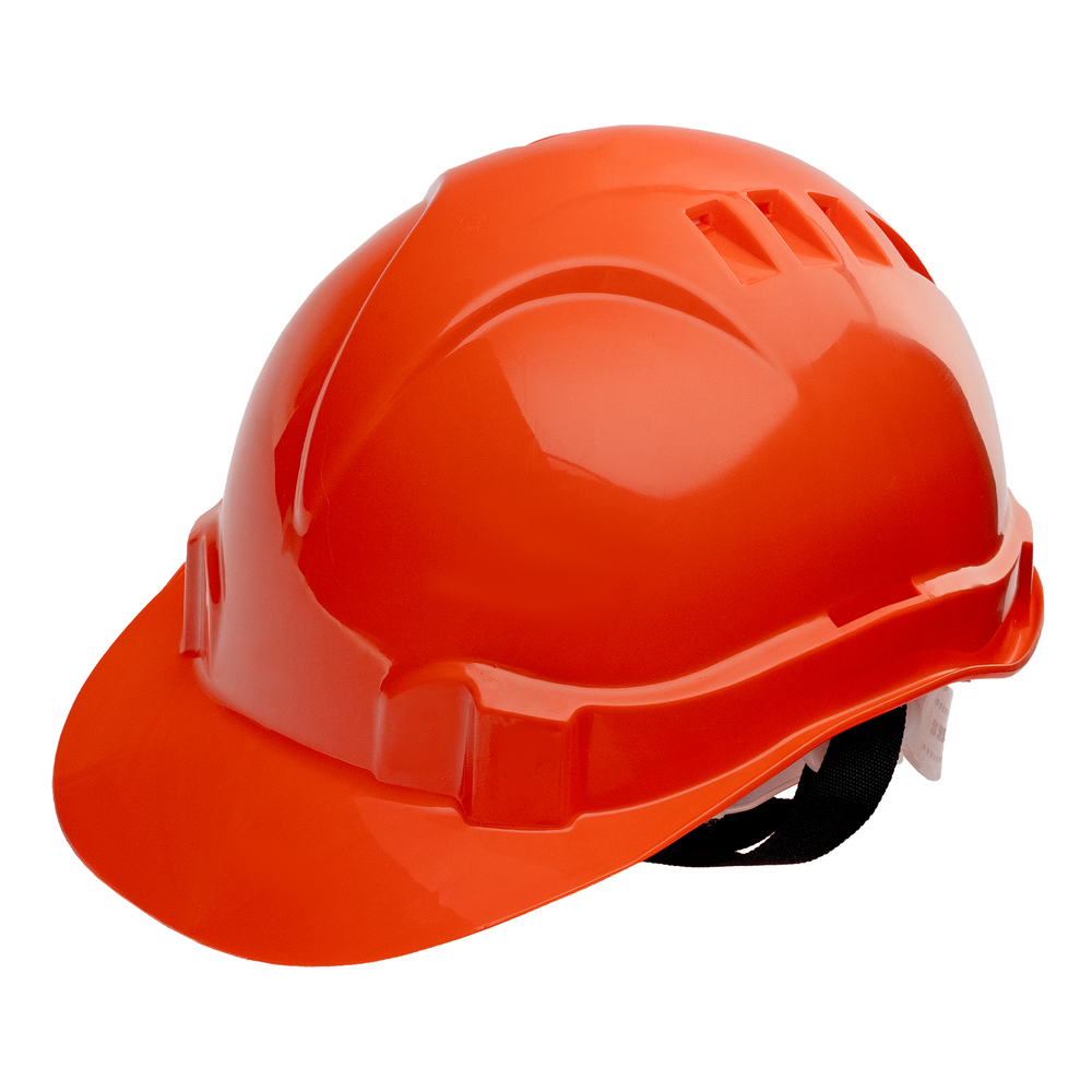 Каска защитная из ударопрочной пластмассы, оранжевая Сибртех 89113
