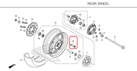 42753-KJ9-004. VALVE, RIM (DUNLOP)