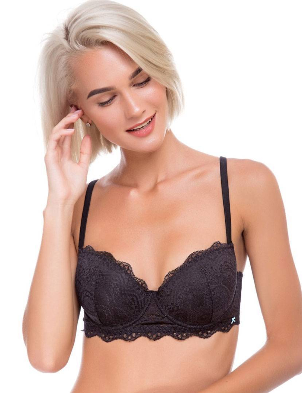 Бюстгальтер-балконет с плотной чашкой Joy (Размер: 5C) (Цвет: черный)