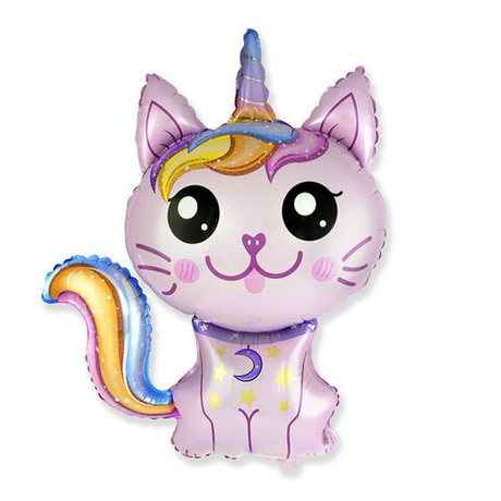 Кот-единорог. Розовый.